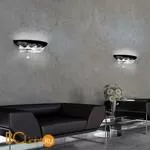 Бра MURANOdue Gallery Orleans P Nero Cristallo 0000586