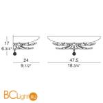 Бра MURANOdue Gallery Orleans P Nero Cristallo 0000586 - Схема