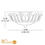 Потолочный светильник MURANOdue Gallery Orseolo Light PL86 0000398 - Схема