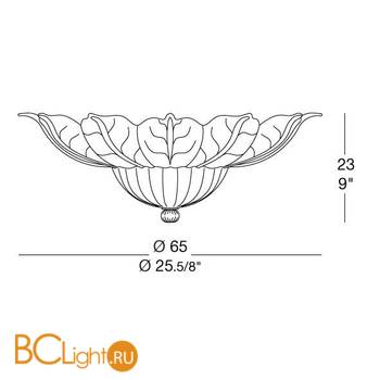 Потолочный светильник MURANOdue Gallery Penelope PL 65 Ambra Graniglia 0000373 - Схема