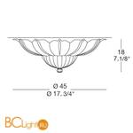 Потолочный светильник MURANOdue Gallery PENELOPE PL 45 0000372 - Схема