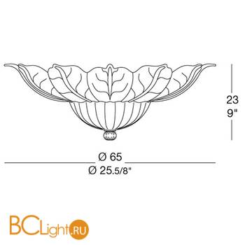 Потолочный светильник MURANOdue Gallery PENELOPE PL 65 0000369 - Схема