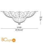 Потолочный светильник MURANOdue Gallery PENELOPE PL 65 0000369 - Схема