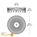 Потолочный светильник MURANOdue Gallery Queen PL 80 0000353 - Схема