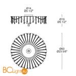 Потолочный светильник MURANOdue Gallery Queen PL 60 0000351 - Схема