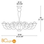 Люстра MURANOdue Gallery Serenissima L12 0000773 - Схема