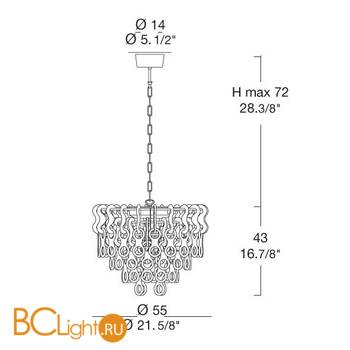 Подвесной светильник MURANOdue Gallery Several L50 0000742 - Схема