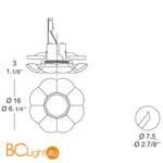 Встраиваемый светильник MURANOdue Gallery Sirio F Cristallo Graniglia 0000324 - Схема