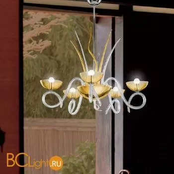 Потолочная люстра Gallery Vendramin L5 Cristallo/Ambra 0209339013901