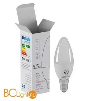 Лампа MW-Light E14 LED 5.5W 220V 480 lm 2700К LBMW14C04
