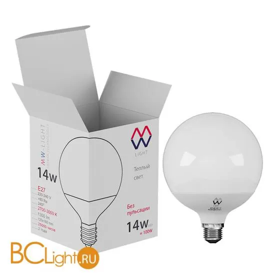 Лампа MW-Light E27 LED 14W 220V 1300Lm 2700К LBMW27G02