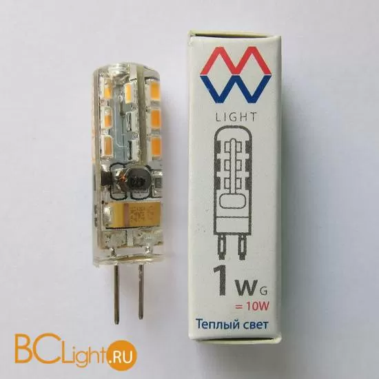 Лампа MW-Light G4 LED 1W 12V 90 lm 2700К LBMW0401