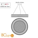 Подвесной светильник Newport 10269+4/C gold - Схема