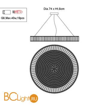 Подвесной светильник Newport 10269+10/C gold - Схема