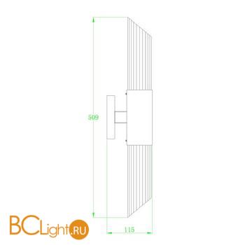 Настенный светильник Newport 7272/A nickel - Схема