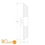 Настенный светильник Newport 7272/A nickel - Схема