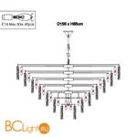 Подвесной светильник Newport 10129+37/C gold - Схема