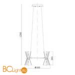 Люстра Newport 3614/S gold - Схема