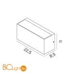 Уличный настенный светильник Norlys Asker 1511B - Схема