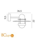 Уличный настенный светильник Norlys Bergen 270GA - Схема