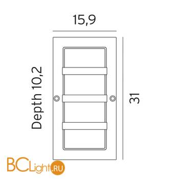 Уличный настенный светильник Norlys Boden 862B - Схема