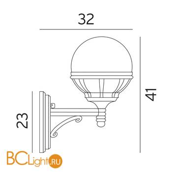 Уличный настенный светильник Norlys Bologna 361B - Схема