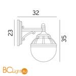 Уличный настенный светильник Norlys Bologna 310B - Схема