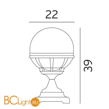 Садово-парковый фонарь Norlys Bologna 312B - Схема