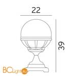 Садово-парковый фонарь Norlys Bologna 313B - Схема