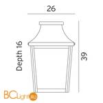 Уличный настенный светильник Norlys Chelsea 963CO - Схема