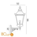 Уличный настенный светильник Norlys Chelsea 955CO - Схема