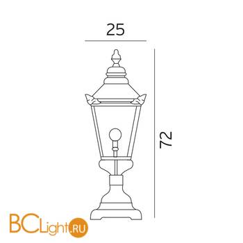 Садово-парковый фонарь Norlys Chelsea 956CO - Схема