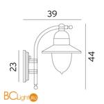 Уличный настенный светильник Norlys Como 370B - Схема