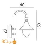 Уличный настенный светильник Norlys Firenze 800B - Схема