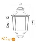 Уличный настенный светильник Norlys Glasgow 730B - Схема