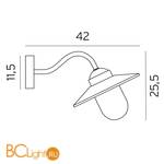 Уличный настенный светильник Norlys Karlstad 230B - Схема