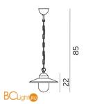Уличный подвесной светильник Norlys Karlstad 230A/B - Схема