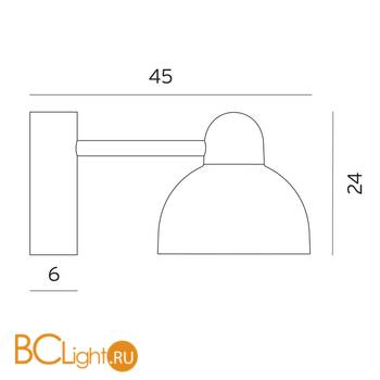 Уличный настенный светильник Norlys Koster 725GR - Схема