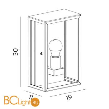 Уличный настенный светильник Norlys Lofoten 1940B - Схема