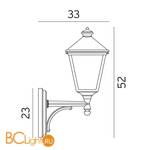 Уличный настенный светильник Norlys London 480B - Схема