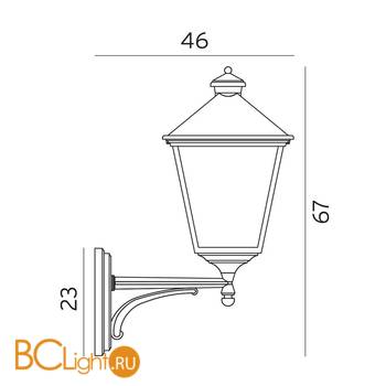 Уличный настенный светильник Norlys London 490B - Схема