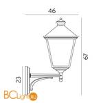 Уличный настенный светильник Norlys London 490B - Схема