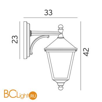 Уличный настенный светильник Norlys London 481B - Схема