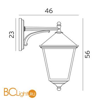 Уличный настенный светильник Norlys London 493B - Схема