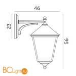 Уличный настенный светильник Norlys London 493B - Схема