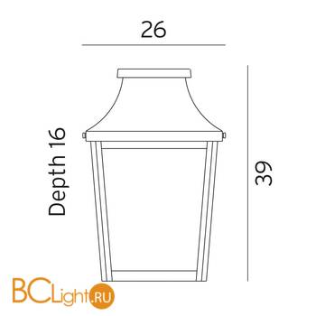 Уличный настенный светильник Norlys London 497B - Схема
