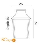 Уличный настенный светильник Norlys London 497W - Схема