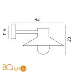 Уличный настенный светильник Norlys Lund 290B - Схема
