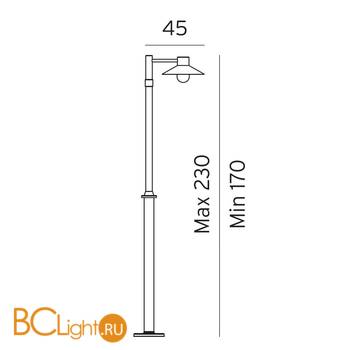 Садово-парковый фонарь Norlys Lund 274GA - Схема