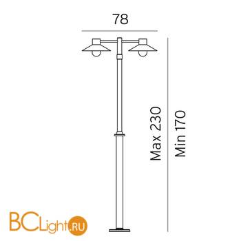 Садово-парковый фонарь Norlys Lund 275GA - Схема